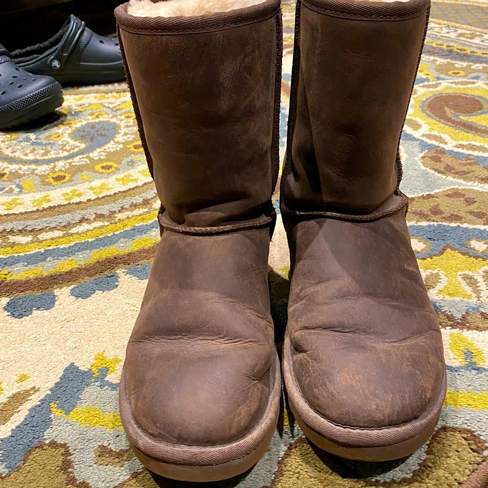 Dark Brown Ugg Classic Leather Boots